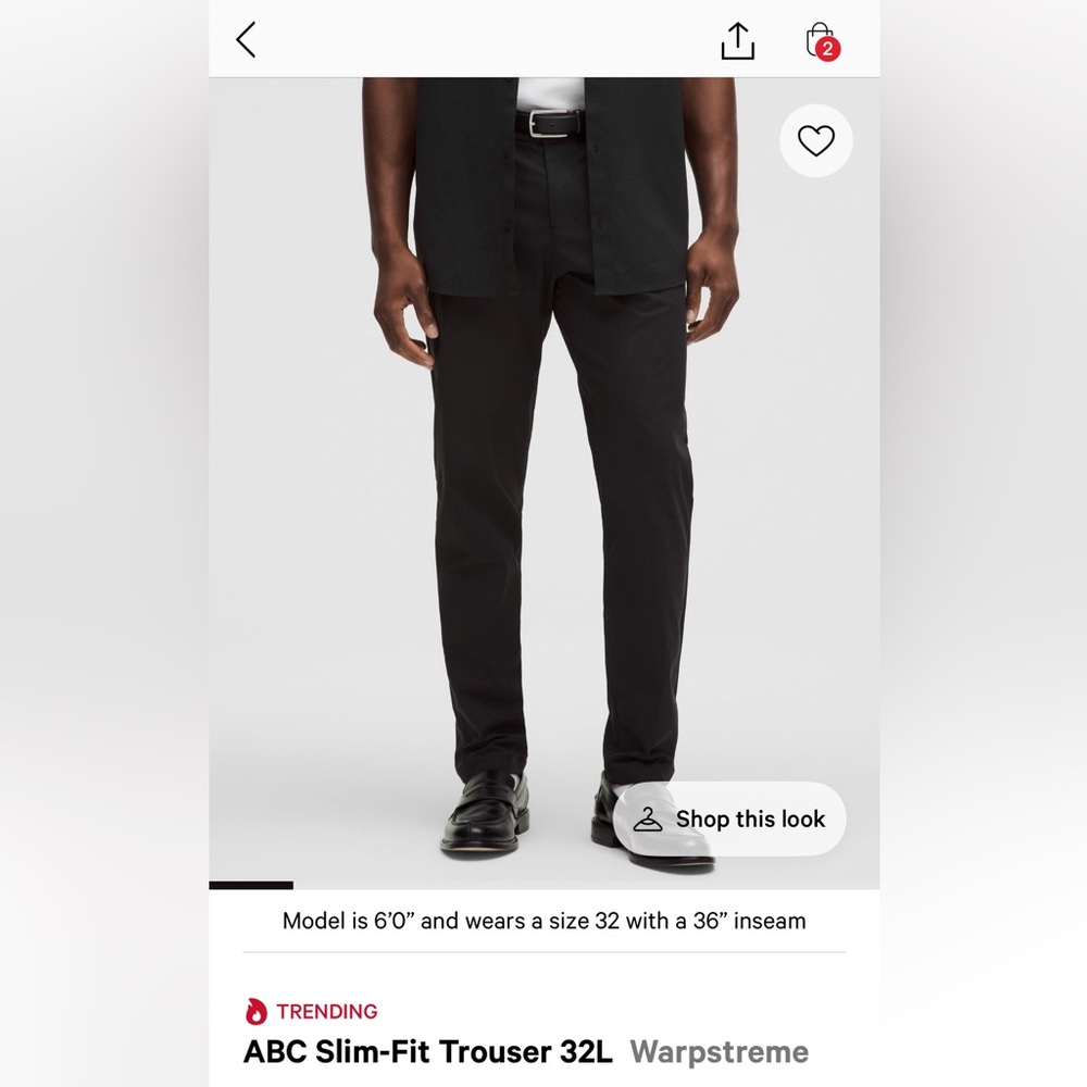 Men's Black ABC Trousers Lululemon